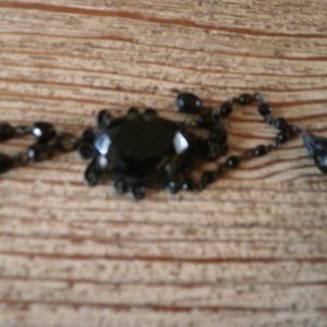 Catherine Stein Super Long Black Bead Necklace